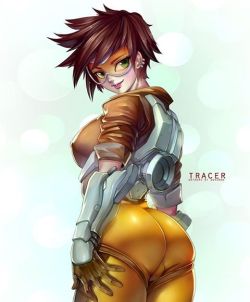 bokuman:  #tracer #overwatch #patreon #drawing #art #painting