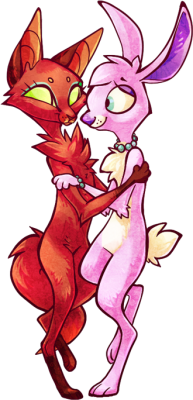 medacris:  duckstapler:  kitty and bunny from courage the cowardly dog  Always reblog adorable Kitty and Bunny fanart. Always. 