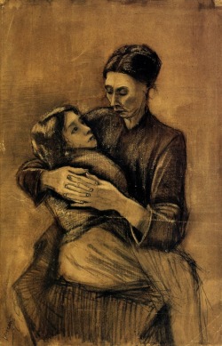 artist-vangogh:  Woman with a Child on Her Lap, Vincent van GoghMedium: