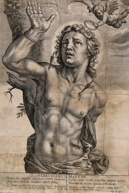 hadrian6:  Saint Sebastian Martyr. 17th.century. Johannes Eillarts