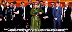 adeles:  Adele’s acceptance speech after winning Album of the