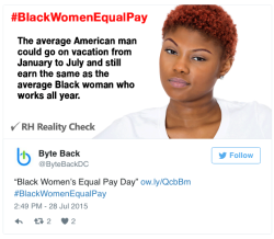 the-movemnt:  “The pay gap does not affect all women the same