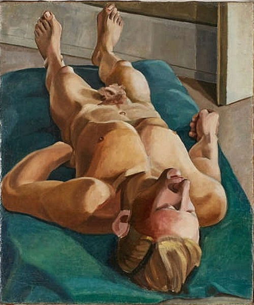 mea-gloria-fides:  ‘Reclining Man’, 1926 by by Gemälde Karl