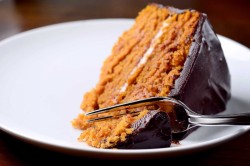 boozybakerr:  Pumpkin Cake with Chocolate Ganache 