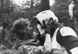 carriefisherarchive:  Carrie Fisher on the set of Star Wars: