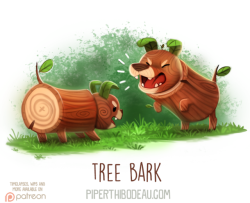 cryptid-creations: Daily Paint 1617. Tree Bark by Cryptid-Creations