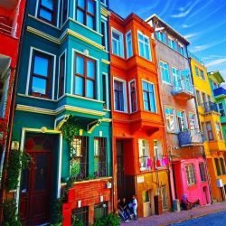 asylum-art:  Â The Most Beautiful And Colorful HousesÂ   1. Istanbul, Turkey 2. Mykonos, Greece  3. Rainbow House In Brooklyn 4. Rainbow House In Usa  5. ZamoÅ›Ä‡, Poland  6. Colorful House In Nippes, Cologne, Germany 7.Carabanchel 24 Building In Madrid,