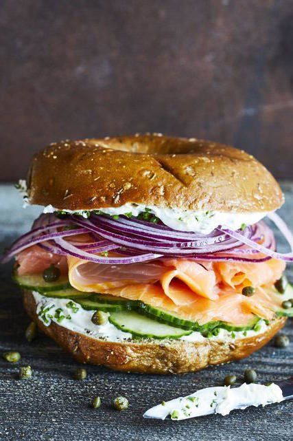 daily-deliciousness:Smoked salmon bagel