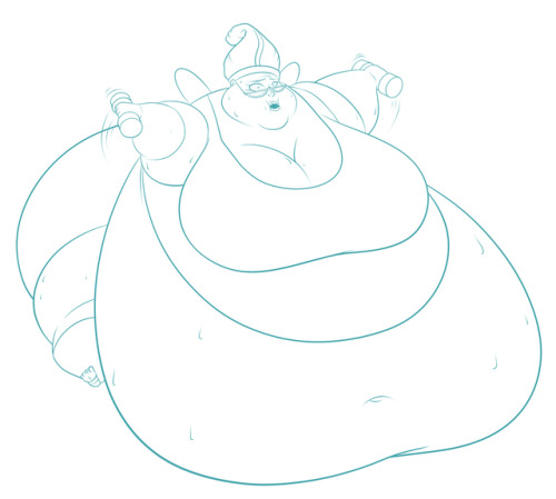 tubbytoons: Here is a commission of the Fairy-godmother from Shrek. This is a good example of my weight gain sequences that I do over on my patreon and DA. 