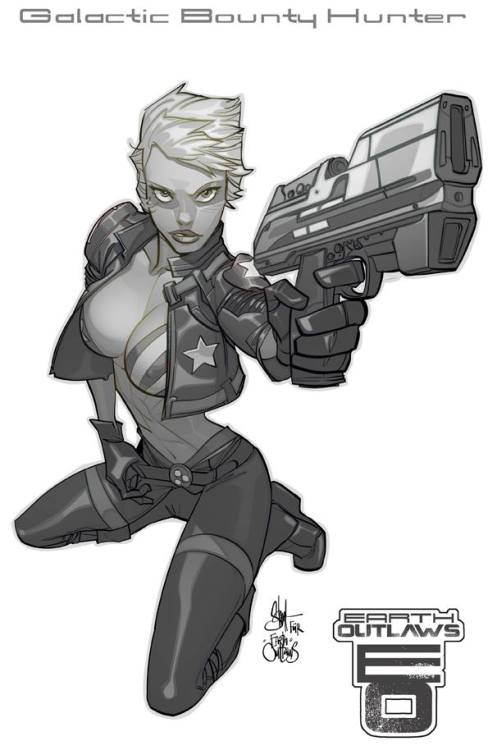 bear1na:  Galactic Bounty Hunter - Willow process by Otto Schmidt *