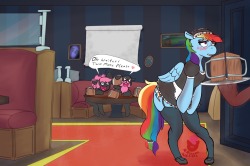 radicalweegee:  Wantted to draw rainbow dash in a maid outfit