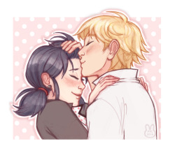 prismaticreverie:  ♥ Miraculous Love Square ~ Adrien x Marinette