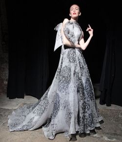csiriano:  A little Sunday glamour! Love this shot of our gray