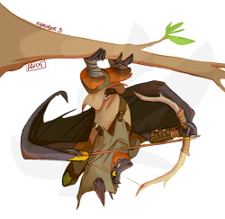 weremagnus:  Flying Fox archer. #Batober day 3! 