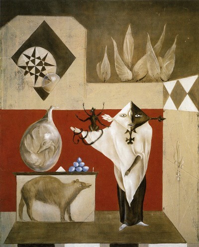 pankurios-templeovarts:Surreal works with some occult motifs by Leonora Carrington (1917-2011): surrealist painter, sculptor and novelist. She was aquainted with many  important artists and founders of the surrealist movement like Paul Éluard, Max Ernst