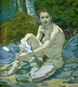 alongtimealone:  Neil Welliver - Diane with Soap [1967] (by Gandalf’s