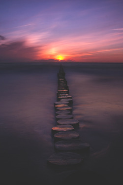 elvenlake:  Sunset at baltic sea 