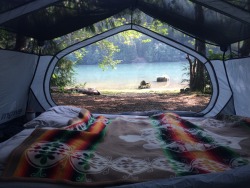 filthy-hippie-vibes:  My friend’s lake side set up. 