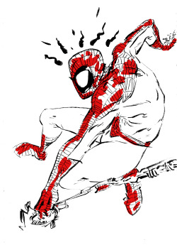 cleanlined:  Spidey sketch 
