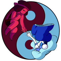 penn92evans:  GET RUBY/SAPPHIRE YIN YANG GEAR! @ REDBUBBLE! 