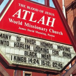 I just seen this in Harlem, this is what this church is promoting…