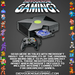 didyouknowgaming:  SEGA & Microsoft.  http://kotaku.com/5447897/how-xbox-could-have-helped-the-dreamcast-survive