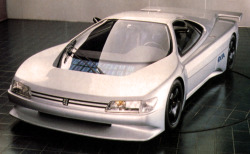 reallyradshit:  carsthatnevermadeit:  Peugeot Oxia Concept, 1988.Â A supercar prototype built with a kevlar body and a mid-mounted twin turbo PRV-V6 capable of 680hp. The Oxia also used four wheel drive and four wheel steering  Peugeot: â€œhereâ€™s this