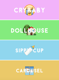 mortaldivine:  melanie martinez - c r y b a b y songs + emojis