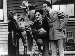 pablolf:  D.W. Griffith with Mary Pickford, Douglas Fairbanks,