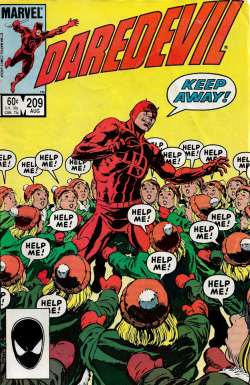 Daredevil No. 209 (Marvel Comics, 1984). Cover art David Mazzucchelli. From