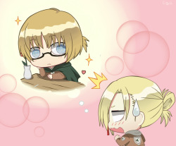 arminarlertthehero:  Glasses Armin 