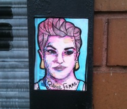 queerthestreets:  Queering the streets with some detailed stickers.