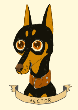 repoghost:  I needed to draw little portraits of my dogs to hang.