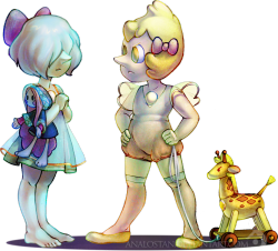 nyut:  Kid Pearls with Toy Diamonds by Analostan  