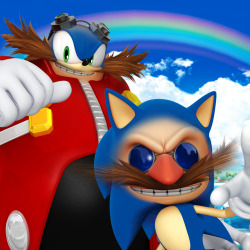 sonicthehedgehog:    We did the face-swap thingy…it’s magnificent.