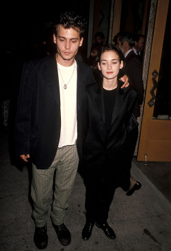 90sclubkid:Johnny Depp and Winona Ryder, 1990