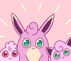 dailywigglytuff: The Igglybuff family wishes you all a happy