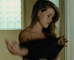 bodysofwork:  Alice Eve nude GIFs from Crossing Over.