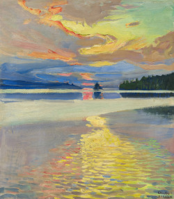 birdsong217: Akseli Gallen-Kallela (Finnish, 1865-1931)  Sunset