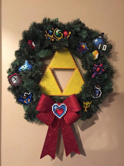 retrogamingblog:  Legend of Zelda Christmas Wreath made by RatedEforEveryone