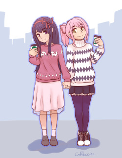 caffeccino:  Madohomu Sweater Swap!Those sweaters really are
