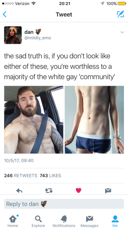 afterman-descension:  zacharydiary:  momomass: THE REAL MUTHAFUCKIN T!!!!!  This is why I fucking hated myself for years!  This is why the opinions of white gays means nothing to me.  