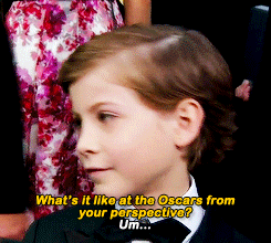 rubyredwisp:  Jacob Tremblay shares his perspective of the Oscars