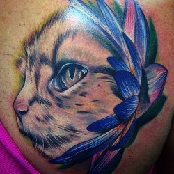 mattihixson:  Finished up this #cattattoo @otzitattooagency @worldfamousink