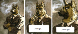 Ignoring the ‘shopped dialogue, is this Blacksad? It looks