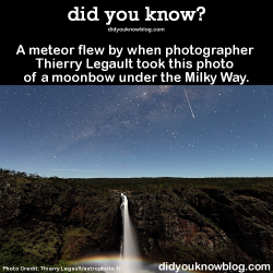 did-you-kno:  Moonbow, Milky Way, Meteor.Source