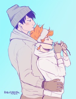 reallycorking:  A small kagehina for @ainu 💕