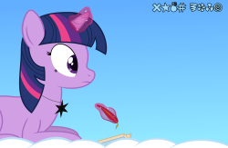 magical-loyalty:  Fluffy cloud and grumpy pony^^   D’aww~ GwumpyDashie~!
