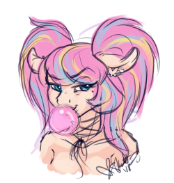 freebie for wolvan of so,e bubblegum cutie