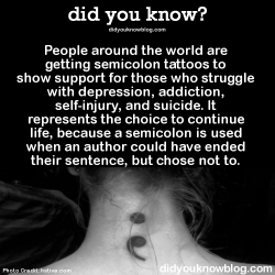 did-you-kno:  Amy Bleuel started Project Semicolon after her